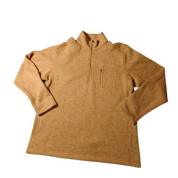 Eddie Bauer Quarter Zip Pullover XL Orange Sweater Soft Warm Casual Outdoor - Picture 8 of 9